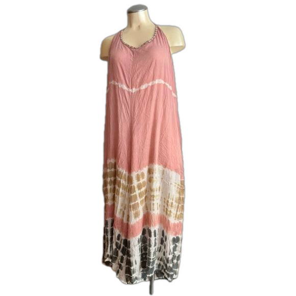Mele Beach Tank Style Wide Leg Cover Up Shell Tie Dye Romper Brand New With Tags - Picture 2 of 14